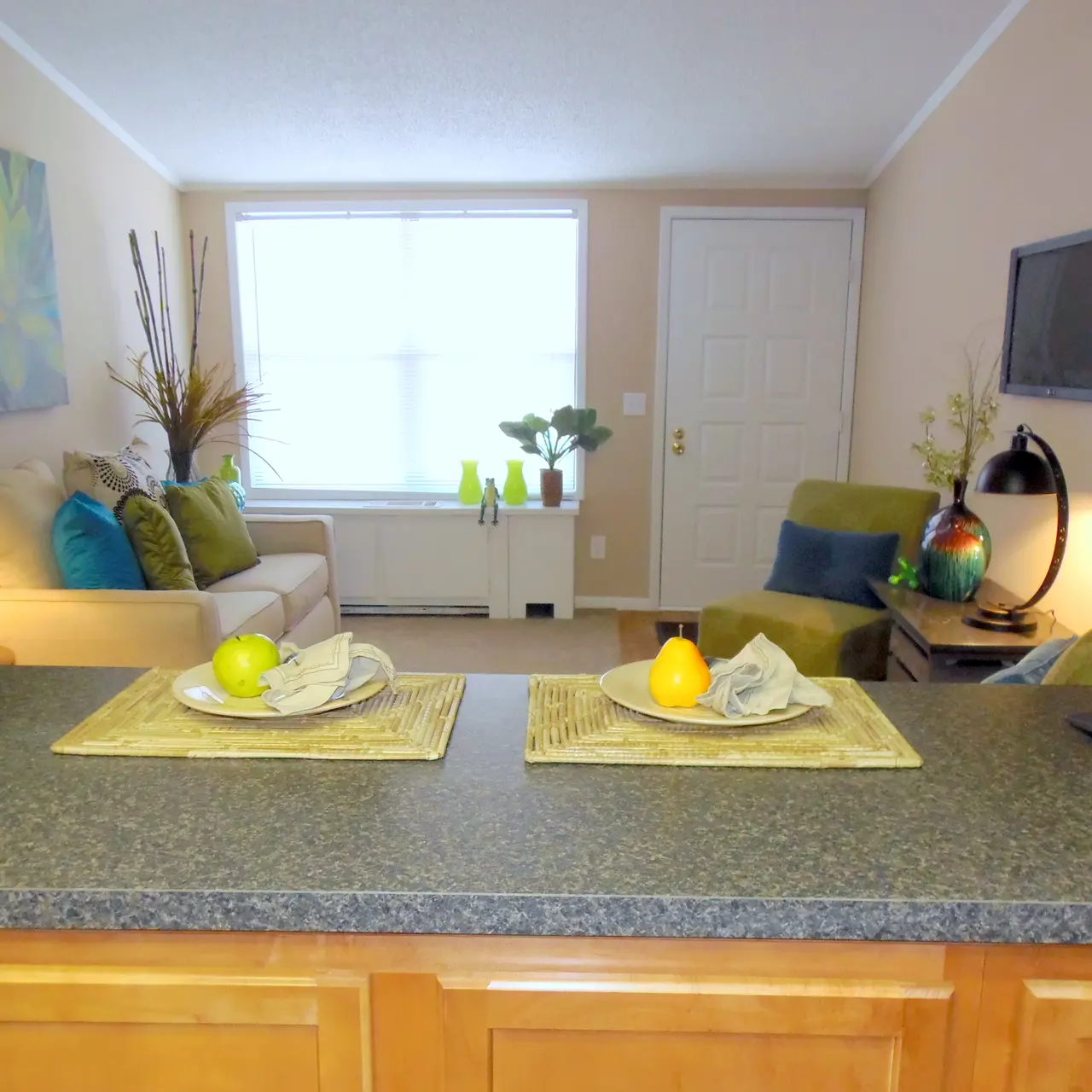 Slate Run Apartments - Living Room, Kitchen, Interiors