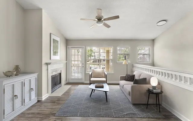 Interior of Bell Preston Reserve Apartments in Cary NC - Home Decor, Floor, Ceiling Fan