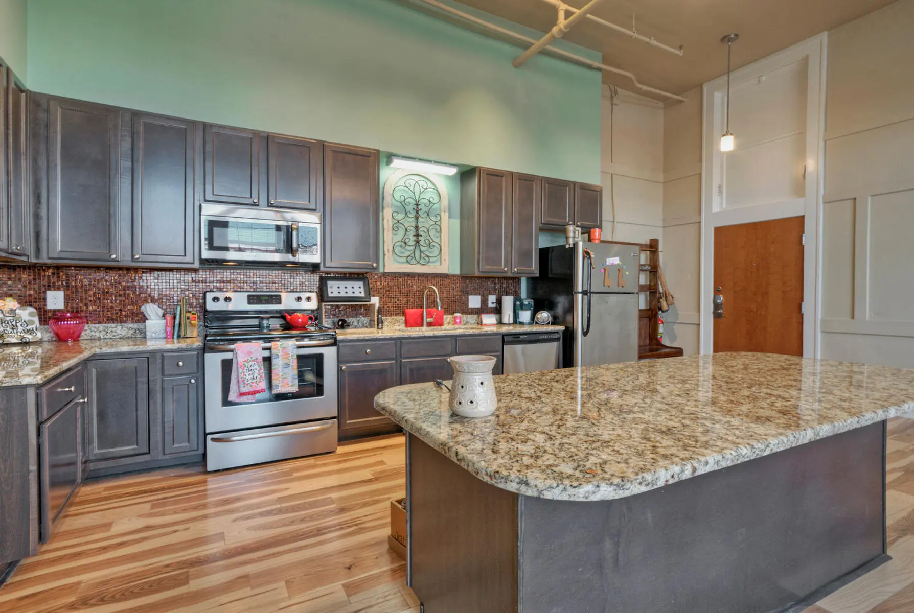 West Campus Lofts - Evian - Indoors, Kitchen, Interior Design