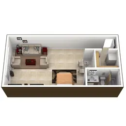 0 Bedroom, 1 Bathroom