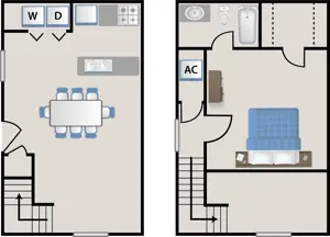 1 bdrm Townhome