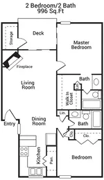 2 Bed 2 Bath