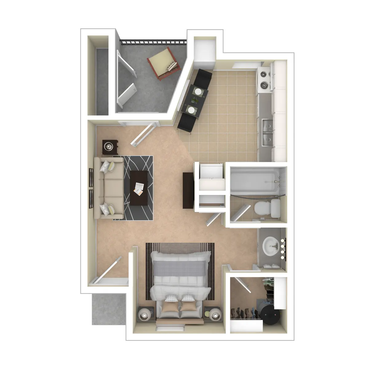 Sycamore Creek Apts - Diagram, Floor Plan