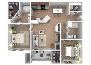 2 Bedroom, 2 Bathroom