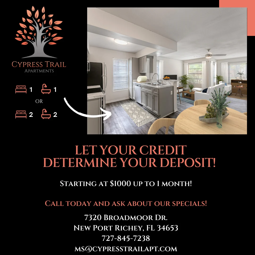 Cypress Trail Apartments - Advertisement, Poster