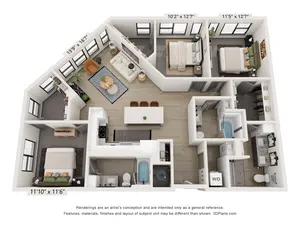 C1A (3 Bedroom)