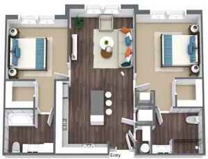 Two Bedroom - Two Bath