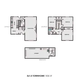 Three Bedroom 1.5 Bath Two Story Townhouse Three Bedroom 1.5 Bath Two Story Townhouse