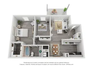 2x1A Renovated 830 sq ft
