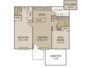 2 Bed/2 Ba-Apts
