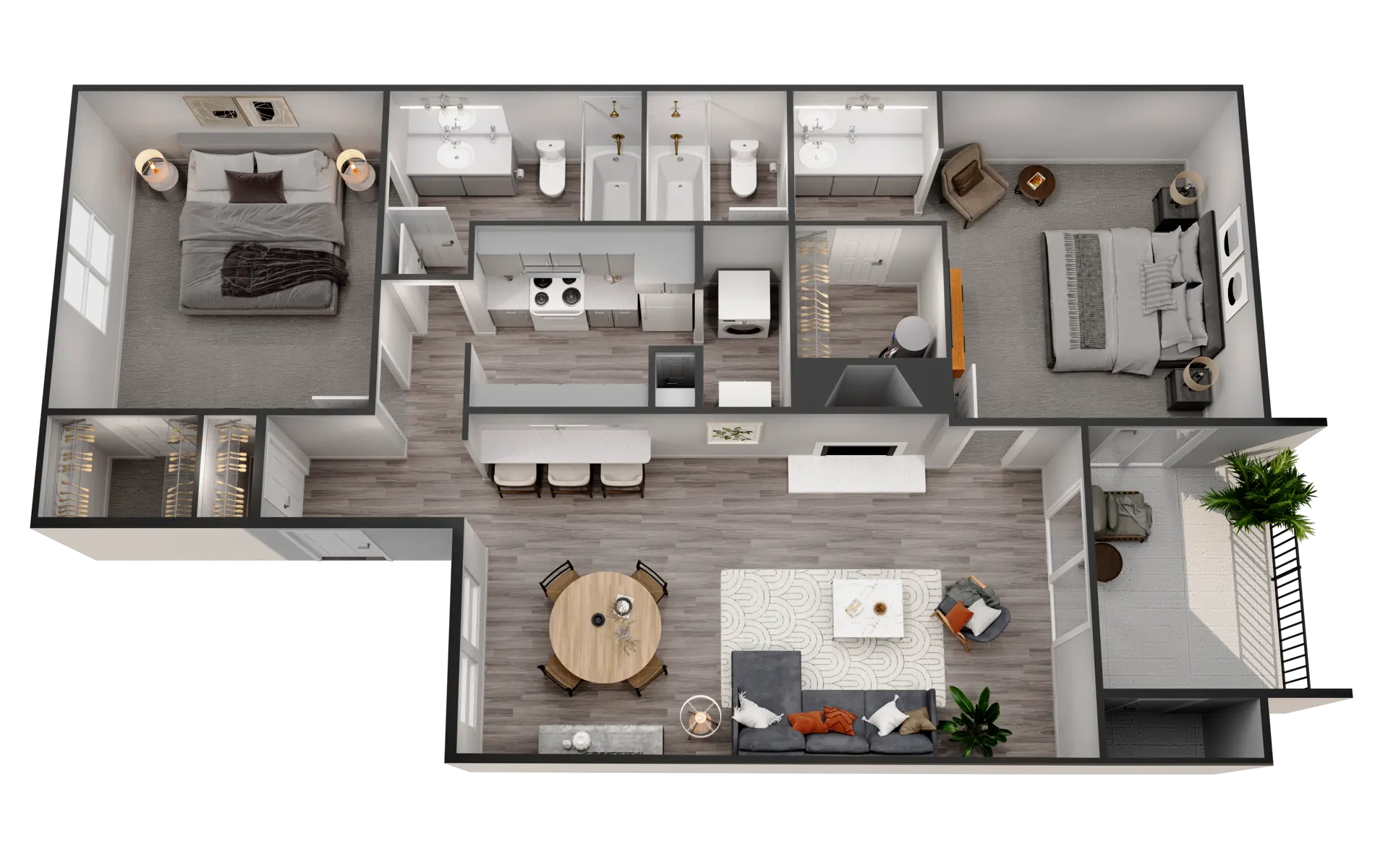 Tuscany Apartments - Diagram, Floor Plan, Indoors