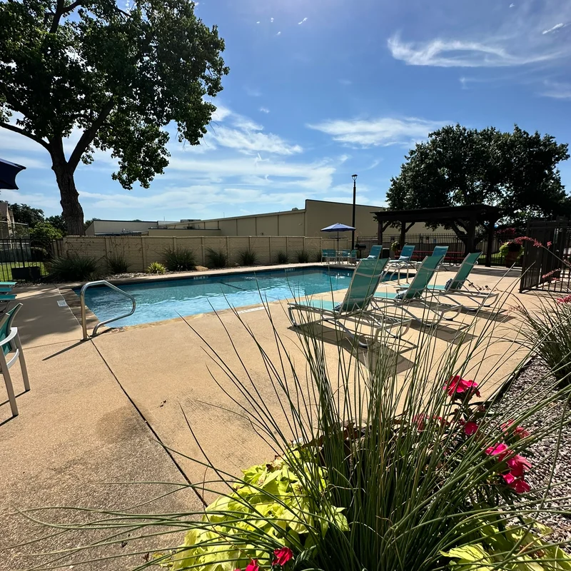 Hulen Gardens Apartments - Summer, Potted Plant, Pool
