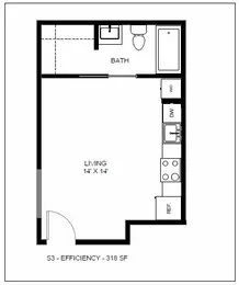 0 Bedroom 1 Bathroom