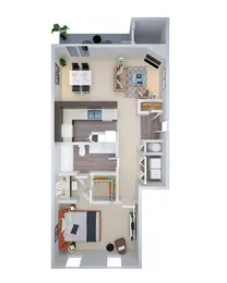 1 Bed 1 Bath 708 sf (a4)