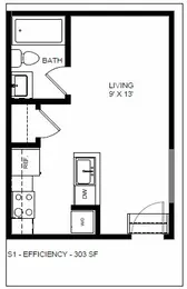 0 Bedroom 1 Bathroom