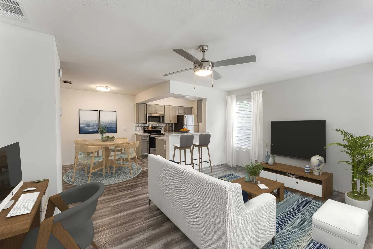 Harbor Oaks Apartments - Home Decor, Table, Ceiling Fan