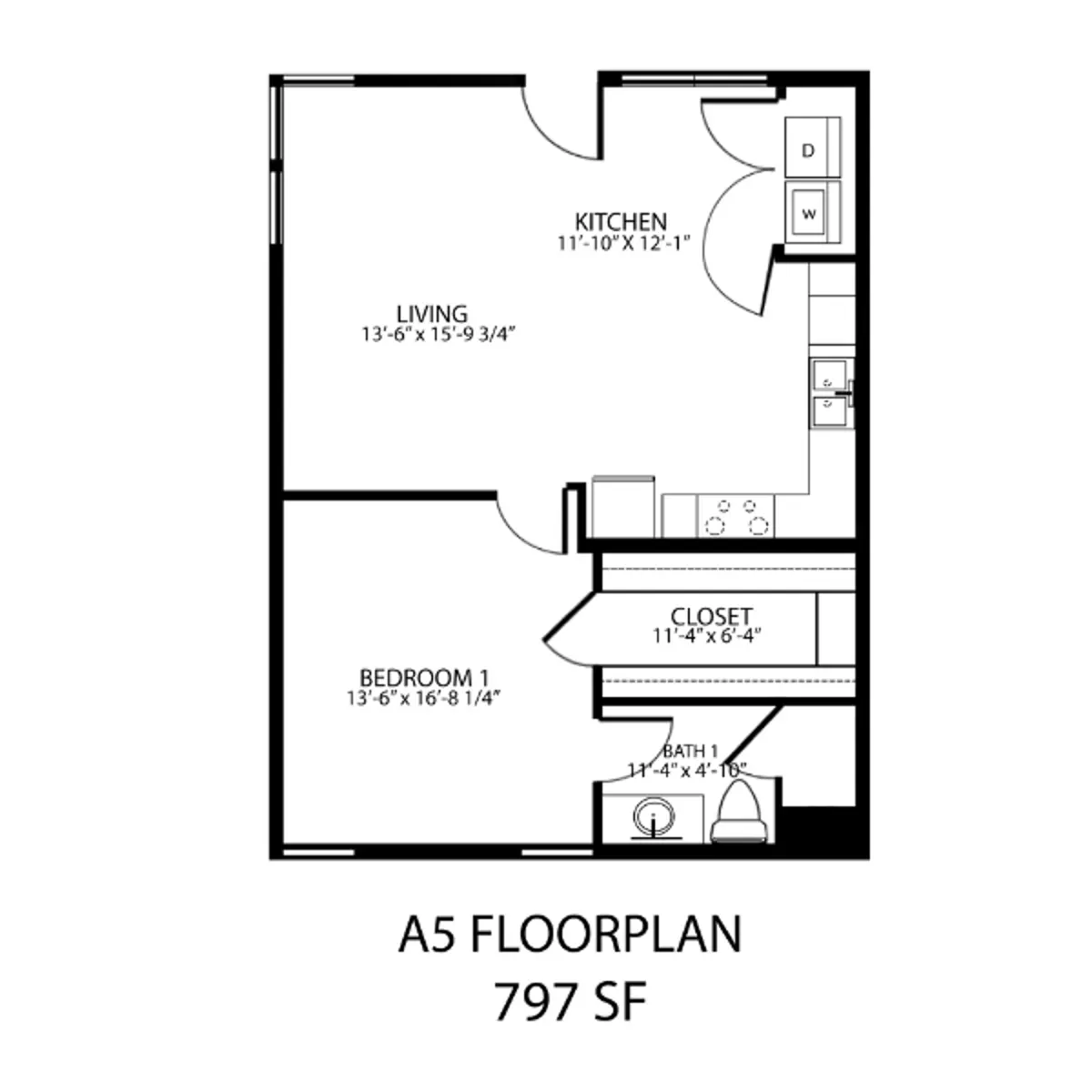 The Sasha at Jennings - Floor Plan, Diagram