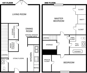 Post Oak-patio TH 2 bed, 1.5 baths