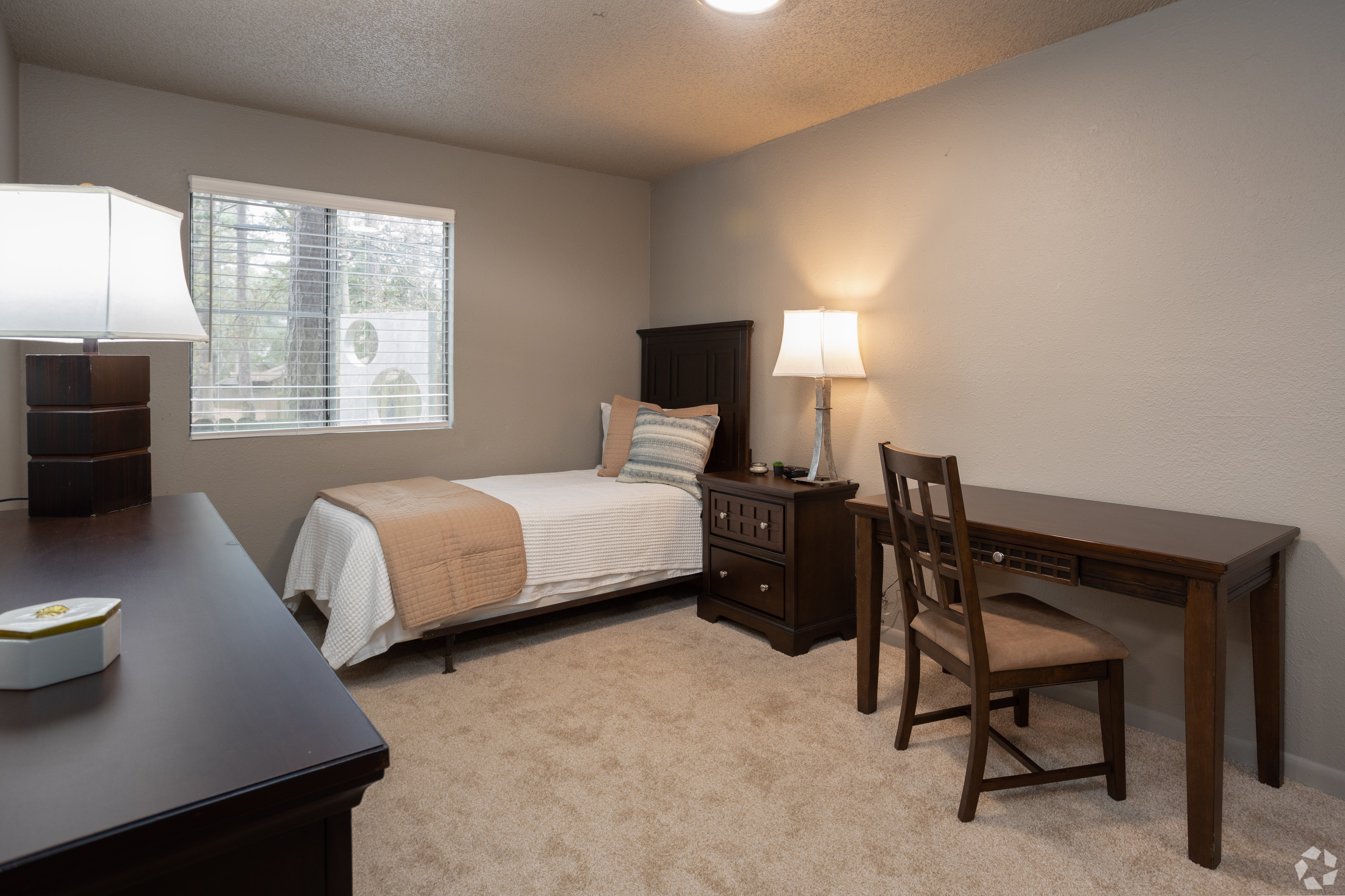 Bedroom of The Riley apartments