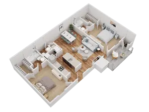 2 Bed, 2.5 Bath