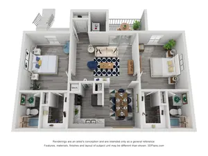 2x2A Renovated 990 sq ft