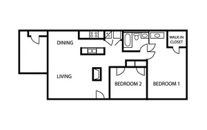 Two Bedroom One Bath