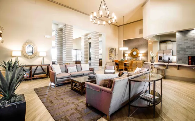 Carmel Apartments - Room, Wood, Couch