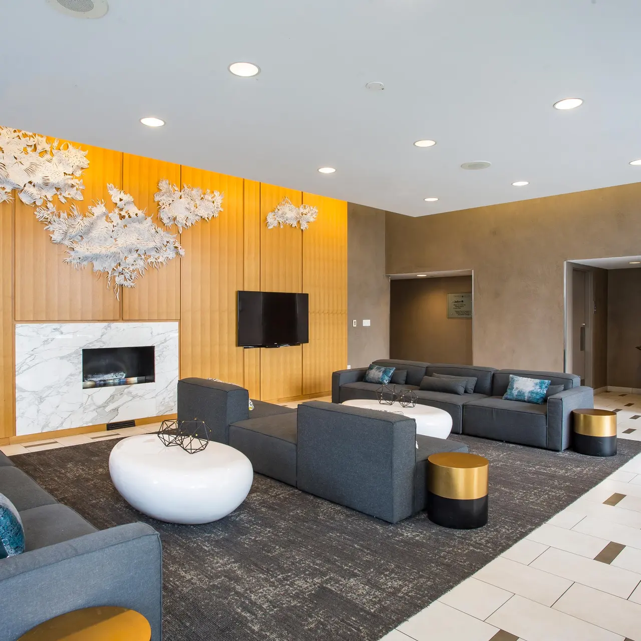 Aqua at Lakeshore East - Living Room