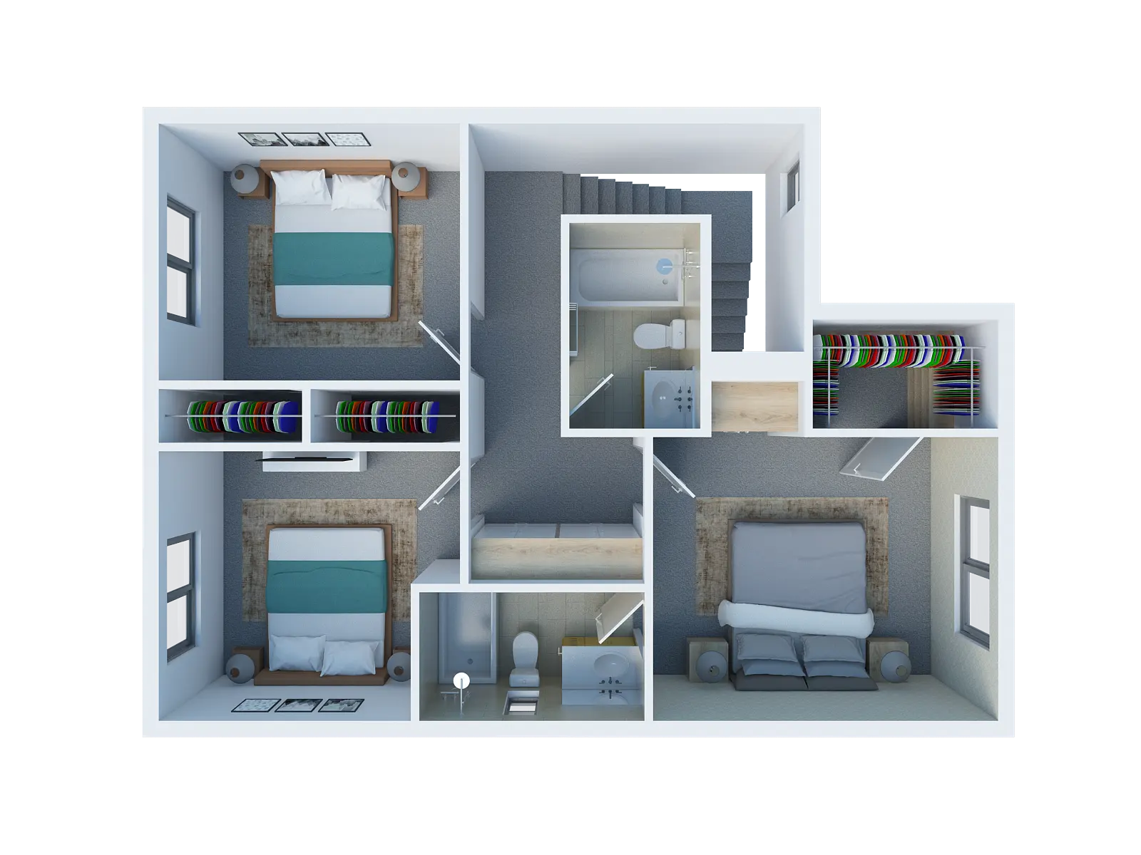 2 bedroom 2 bathroom floor plan at San Mateo Townhomes in Phoenix AZ 7.png