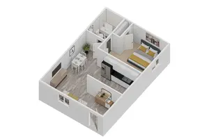 1 Bedroom 1 Bathroom - A4 1 Bedroom 1 Bathroom - A4