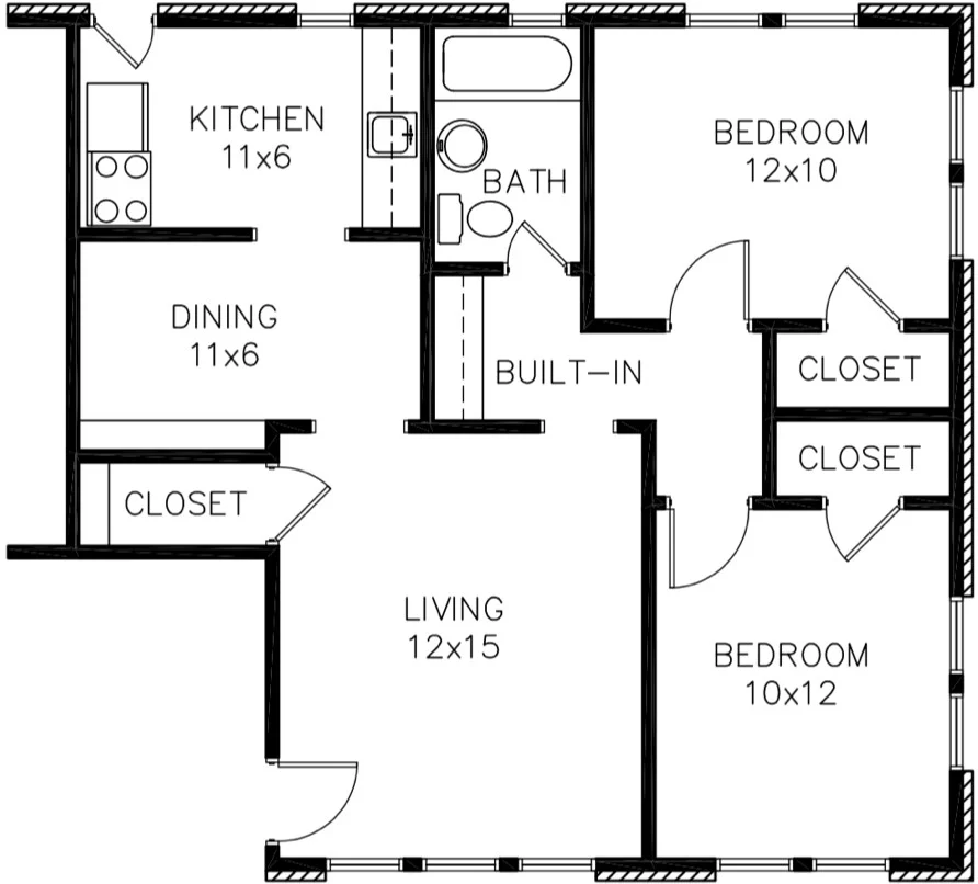 Marquita Court Apartments - Plan, Plot, Diagram