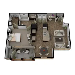1 Bedroom 1 Bathroom Market
