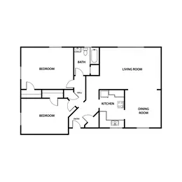 2 Bedroom 1 Bath