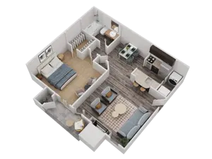 1 Bed, 1 Bath
