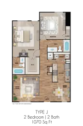 2 Bedroom 2 Bathroom