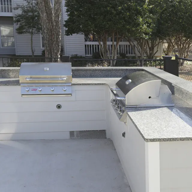 outdoor grilling area