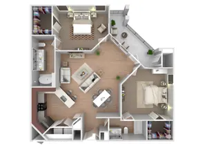 2 Bedroom, 2 Bathroom