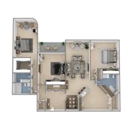 3 Bedroom, 2 Bathroom