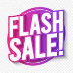 Graphic design featuring bold text that reads 'FLASH SALE!' in vibrant colors.