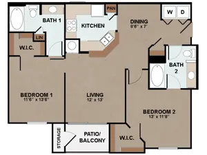 B1 | 2 Bed | 2 Bath
