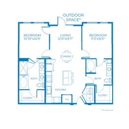 B1d | 2 Bed | 2 Bath