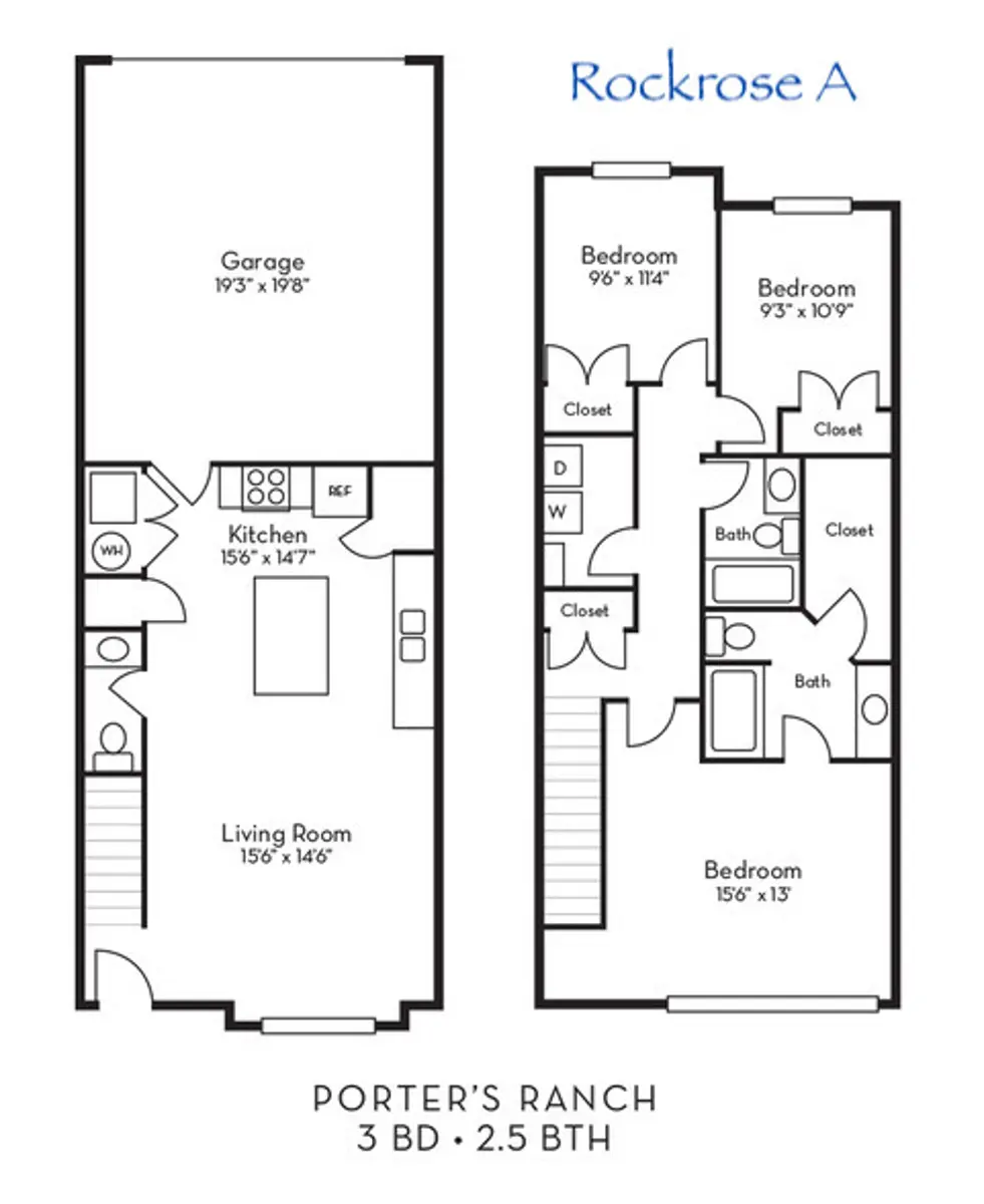 Porter Ranch Townhomes - Diagram, Floor Plan, Chart