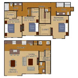 Tuckerton III (Townhome with Attached Garage)
