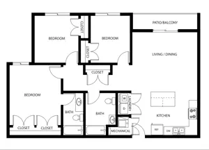 3 bedroom 2 bath