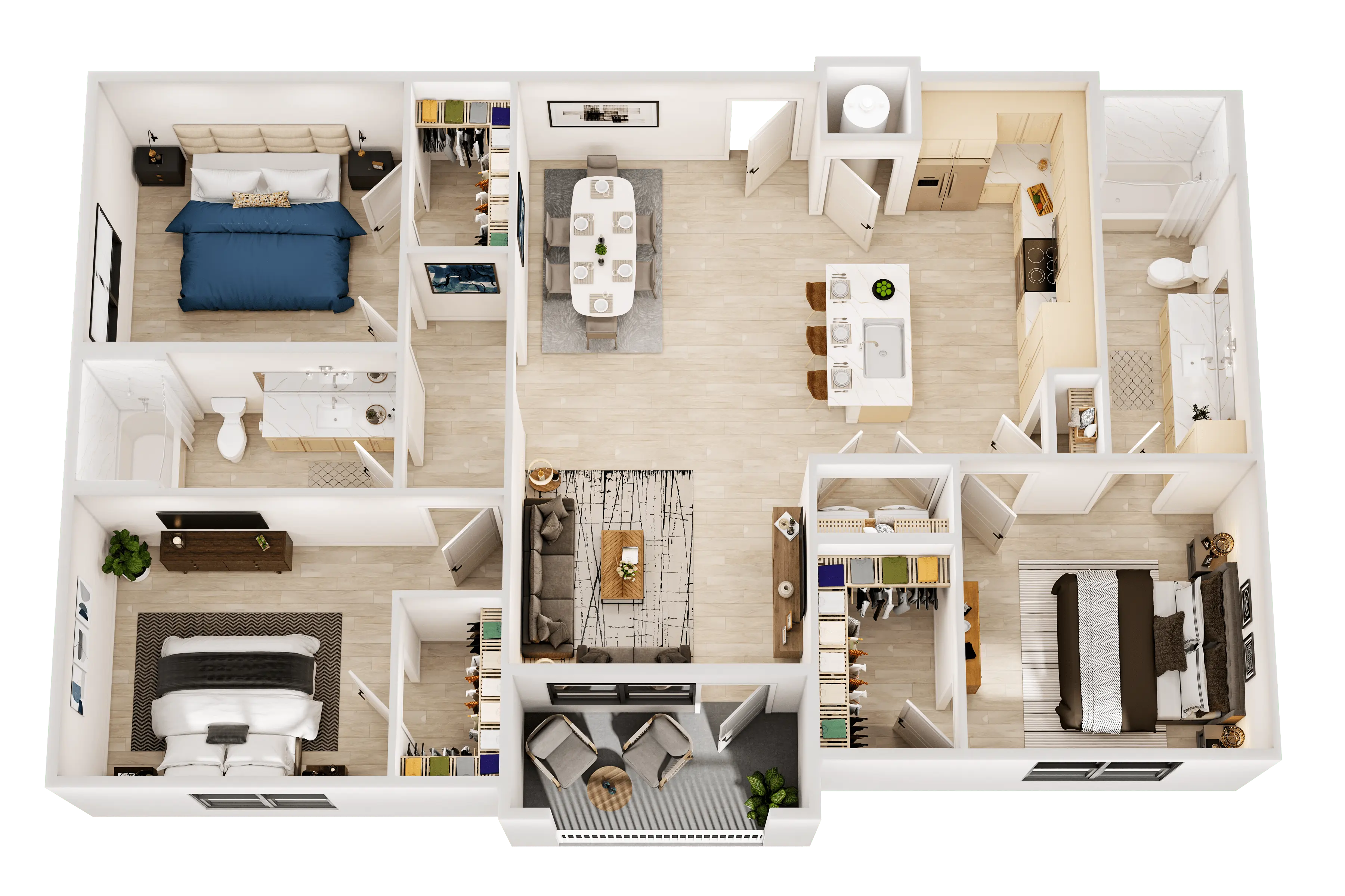 Cobalt Apartments - Diagram, Floor Plan, Switch