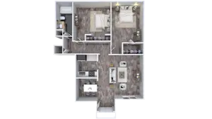 2 Bedroom 1 Bathroom P1