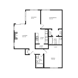 2 Bedroom/1.5 Bathroom