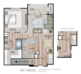 The Carlisle | 1 Bed | 1 Bath | 11C-Garage