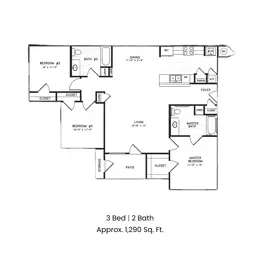 3 Bedroom 2 Bath 60%