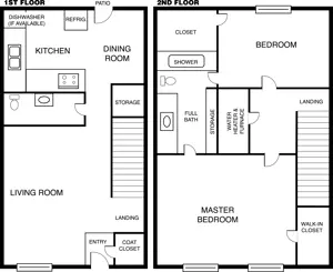 Red Oak-patio TH 2 bed, 1 and a half ba